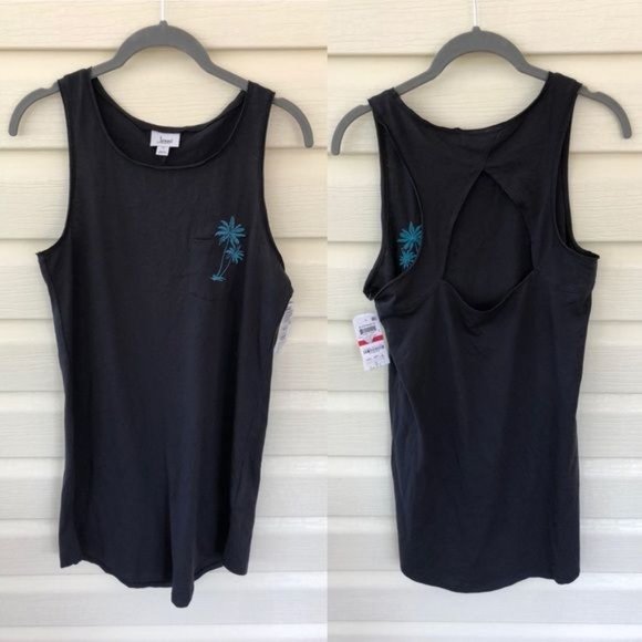 JENNI Palm Tree sleep tee, pajama chemise - Picture 1 of 6